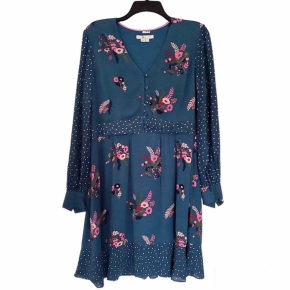 Boden Ivy Dress in Baltic/ Country Posy Size 10P - Picture 1 of 12
